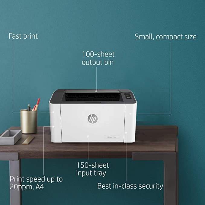 HP Laserjet 108A Monochrome Laser Printer with USB Connectivity, Compact Design, Fast Printing